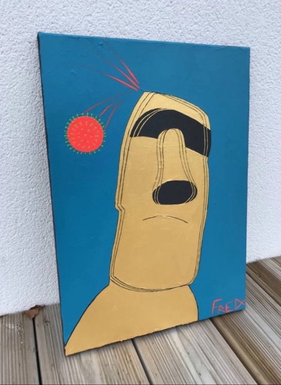 Image 1 of Acryl auf bespanntem Keilrahmen 46x33 cm.