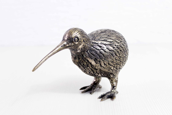 Image 1 of Kiwi Silver Metal Figurine