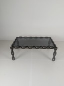 Vintage Brutalist Zwart IJzeren Ketting Salontafel met Origi