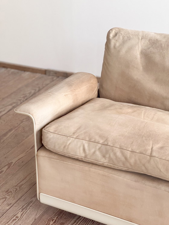 Image 1 of Mid-Century Modernes Lounge-Sofa aus Glasfaser und Wildleder von Dieter Rams für Vitsoe, Deutschland, 1960er Jahre