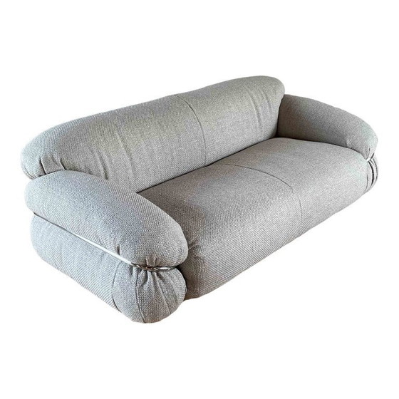 Image 1 of Zweisitzer-Sofa „Sesann“ von Gianfranco Frattini für Cassina in grauem Bouclé, 1972