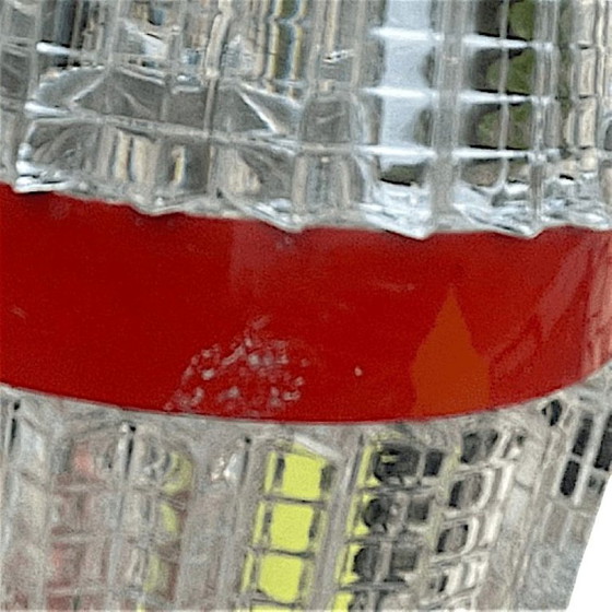 Rode metalen en acryl Mid Century Modern wandlampen, set van 2, jaren 70 – Glass (photo 14 of 14)