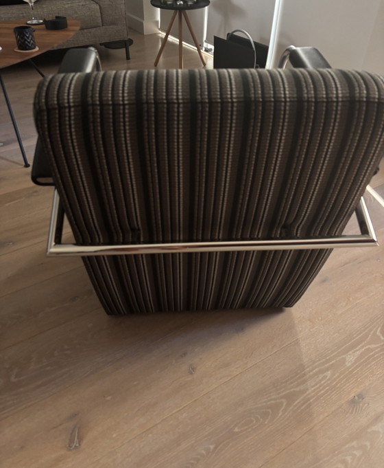 Leolux Scylla like new condition fabric / leather combination - original. – Armchairs, Metal (photo 3 of 6)
