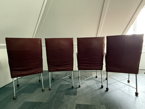 Image 1 of 4 chaises Montis Chaplin bordeaux