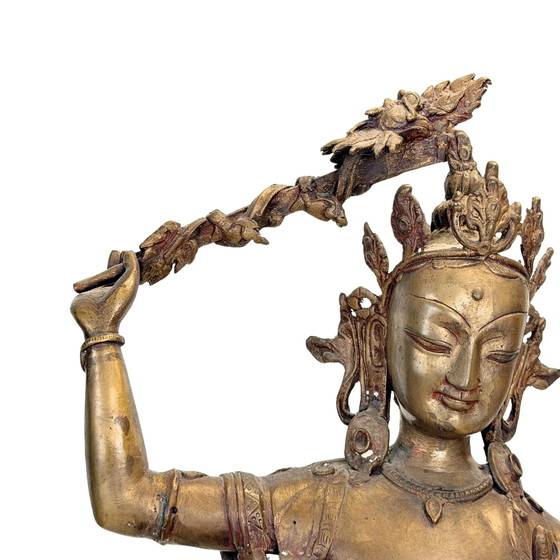 Mañjuśrī nepalese antico – Valle di Kathmandu, XIX secolo – Sculture, Bronze (photo 3 of 11)