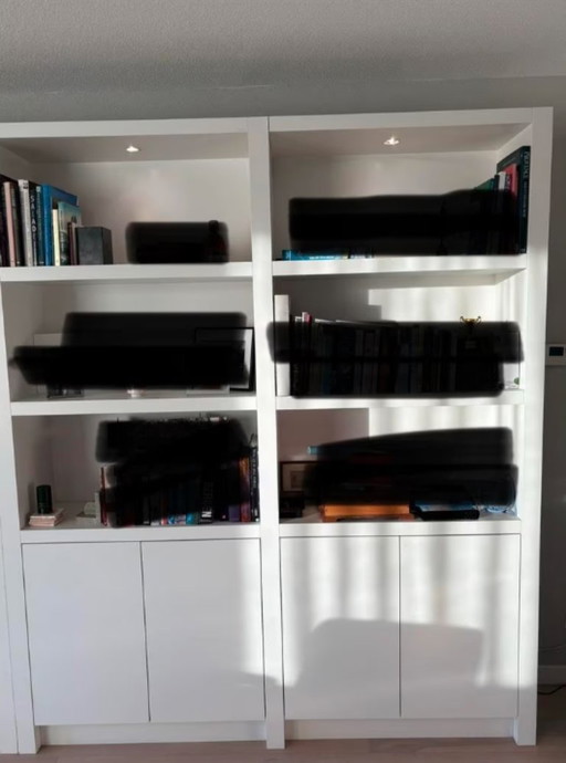 Meuble de salon/bibliothèque sur mesure en 2 pièces