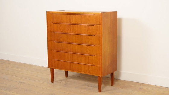 Image 1 of Vintage Danish chest of drawers | Teak | 6 drawers | 103 cm