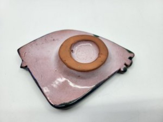 Image 1 of Bandeja de baratijas con decoración de pájaros de Robert & Jean Cloutier, Francia, 1950