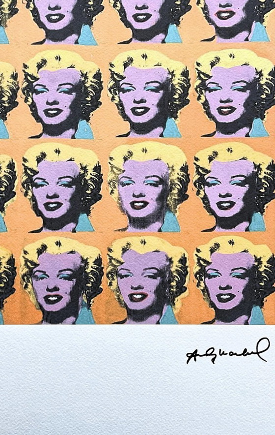 Naar Andy Warhol, 25x Marilyn Monroe, jaren 1980, lithografie – Litho's & Zeefdrukken, Paper (photo 4 of 7)