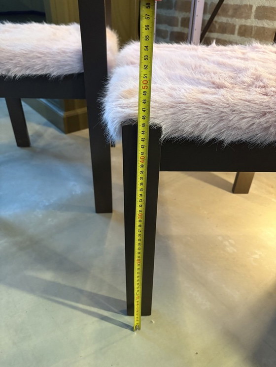 Image 1 of Silla con tapizado mullido - marrón/rosa