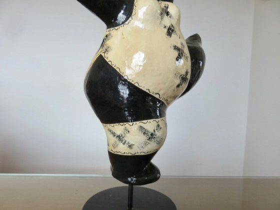 Image 1 of Sculpture "GODDESS" in papier-mâché, in the style of Niki de Saint Phalle, 1990