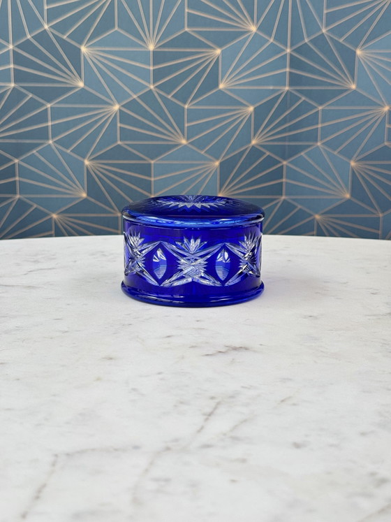 Image 1 of Bonbonnière Val Saint Lambert, modèle 3247/17 par Hubert Fouarge, Belgique, début des années 1900