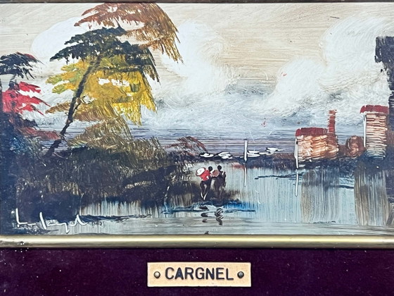Pair of Lucio Cargnel 1950s Oil on Board Paintings, Paintings & Drawings, Wood (photo 2 of 3)