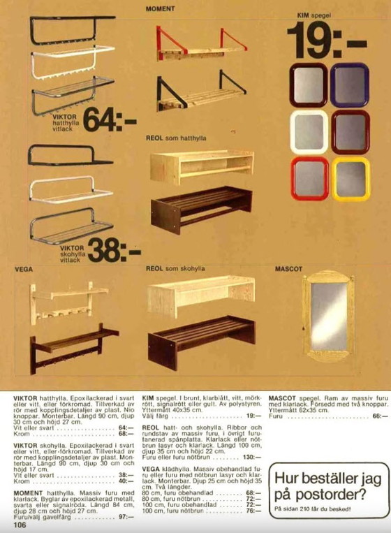 Image 1 of Appendiabiti - Ikea - Viktor - Vintage