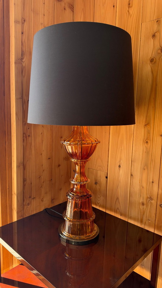 2 Samurai lamps new condition Murano glass, Barovier & Toso, Table lamps, Textile, Orange, Vintage (photo 10 of 16)