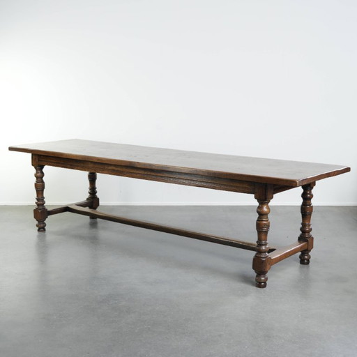 Grote antieke Engelse eikenhouten boeren xxl eettafel in een uniek groot formaat en een prachtig patina uit begin 19e eeuw