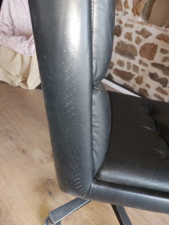 Image 1 of Duo de fauteuils cuir Cofemo. italie 1980