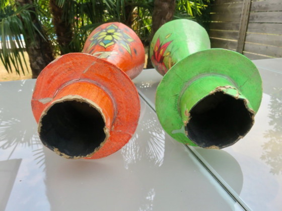 Image 1 of 2 large papier-mâché figures, Mexico, 1960s, signed Ricardo