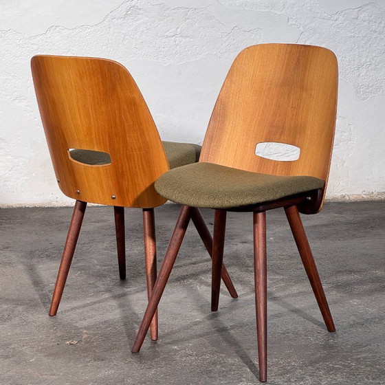 Lollipop Dining Chairs (Set of 4) by František Jirák for Tatra Nábytok, 1960s – Textile (photo 10 of 13)