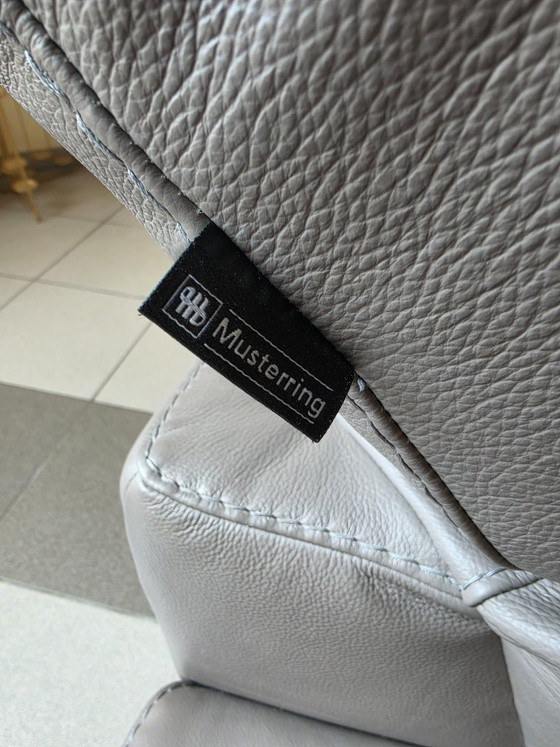 Image 1 of Musterring Leder-Wohnzimmergarnitur – hochwertiges Sofa – 2-teilig – mit Liegefunktion