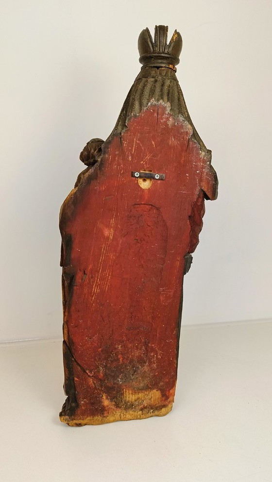 Image 1 of Beautiful 18th-century wooden statue of Mary