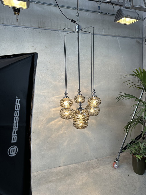 Vintage cascade pendant lamp - Oberglas Austria