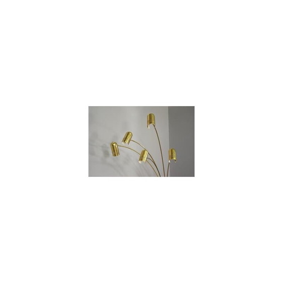 Image 1 of Vintage brass floor lamp, 1970s