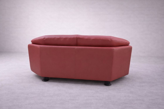 Image 1 of Set of 2 red Leolux sofa's