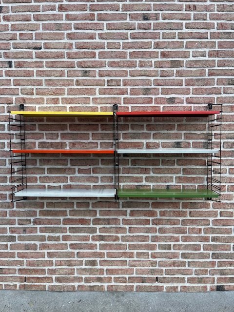Vintage dubbel Tomado-wandsysteem – Wandrek, Metal (photo 2 of 15)