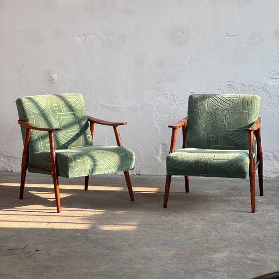 Image 1 of Pair of Mid-Century Yugoslavian Sculptural Armchairs, 1960s
