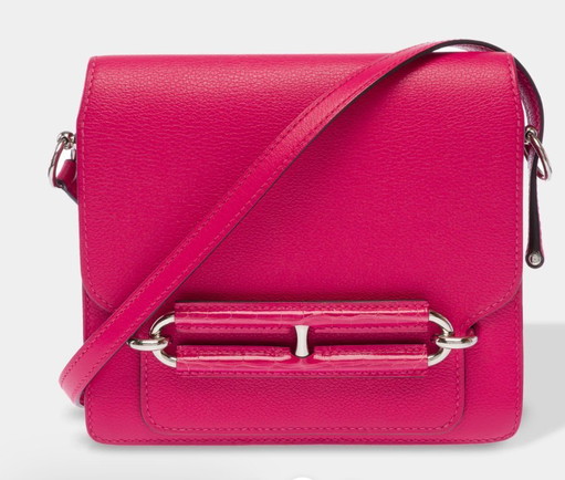 Sac HERMES Roulis en Cuir Rose - 103500