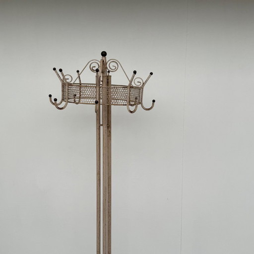 Coat rack standing wrought iron 1950s