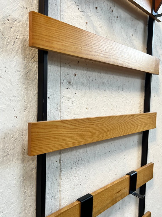 Vintage 1970s Wall Coat Rack, Pine, Teak and Metal – Wood (photo 5 of 9)
