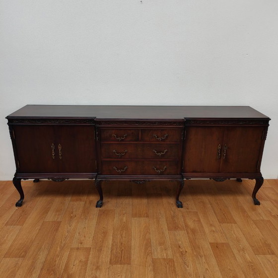 Image 1 of Vintage Chippendale dressoir buffetkast ladekast wandkast