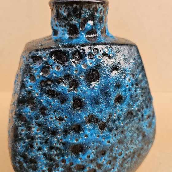 Image 1 of Vase Gerz Keramik Simon Peter Gerz Design Georg Mennicken 1967 60er Fat Lava 3004/20 Schaumglasur Midcentury Germany