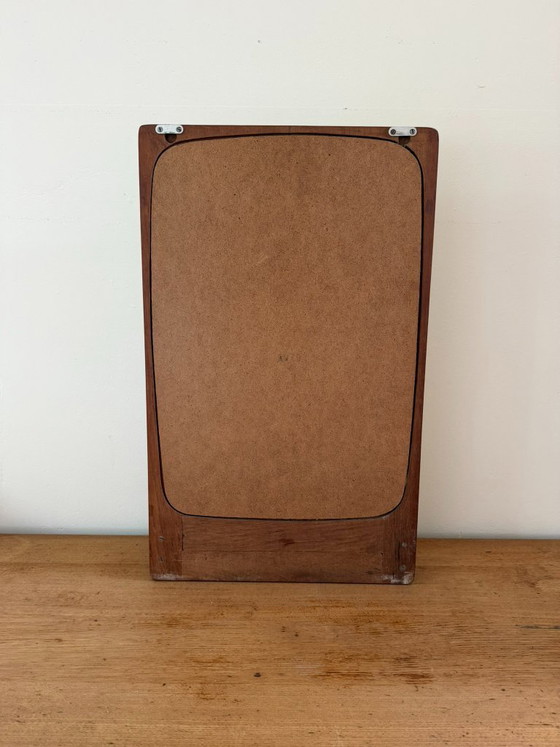 Image 1 of Vintage Danish teak mirror with shelf - midcentury mirror