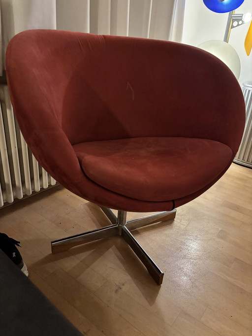Stokke Varier Planet Swivel Lounge Chair Red Velvet