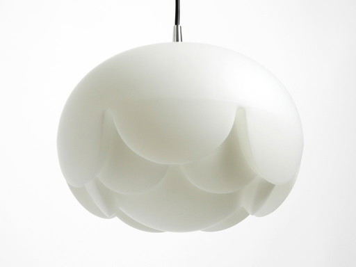 Beautiful original 1970s "Artichoke" frosted glass pendant lamp by Peill & Putzler