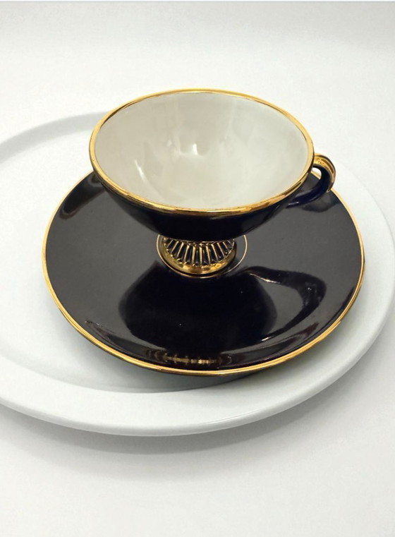 Image 1 of Florentine ceramic tea/coffee set, Art Deco style, 1950s