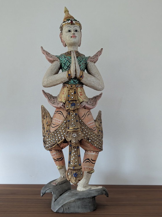 Image 1 of Ensemble de statues en bois d'Asie