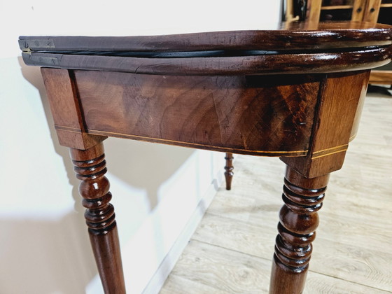 Antieke Kaarttafel in Mahonie, 19e eeuw – Bijzettafels (photo 17 of 19)