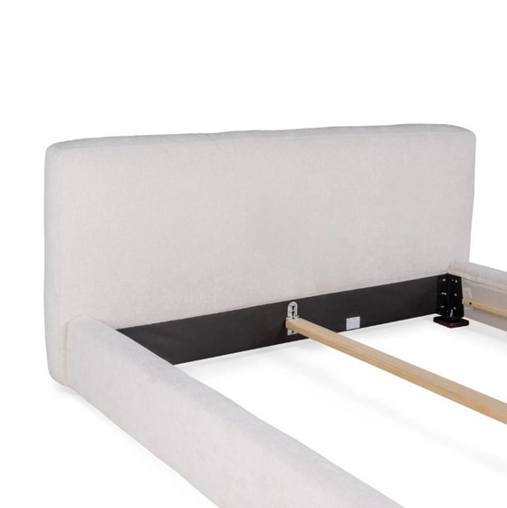 New Bed Frame – Cortina White – 160 x 200 cm – Furninova, Double beds, Textile (photo 5 of 5)