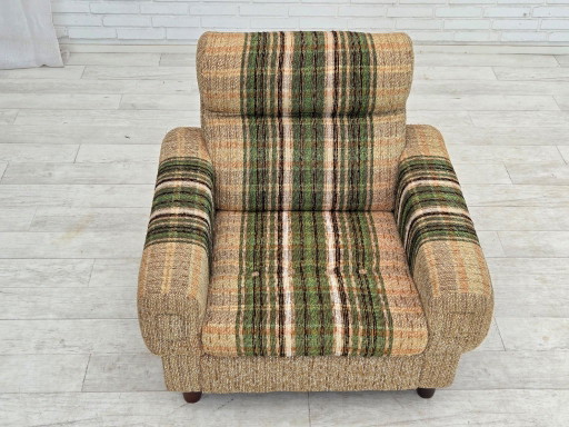 1980s, Danish club chair by Nisbo Horsens, furniture wool.