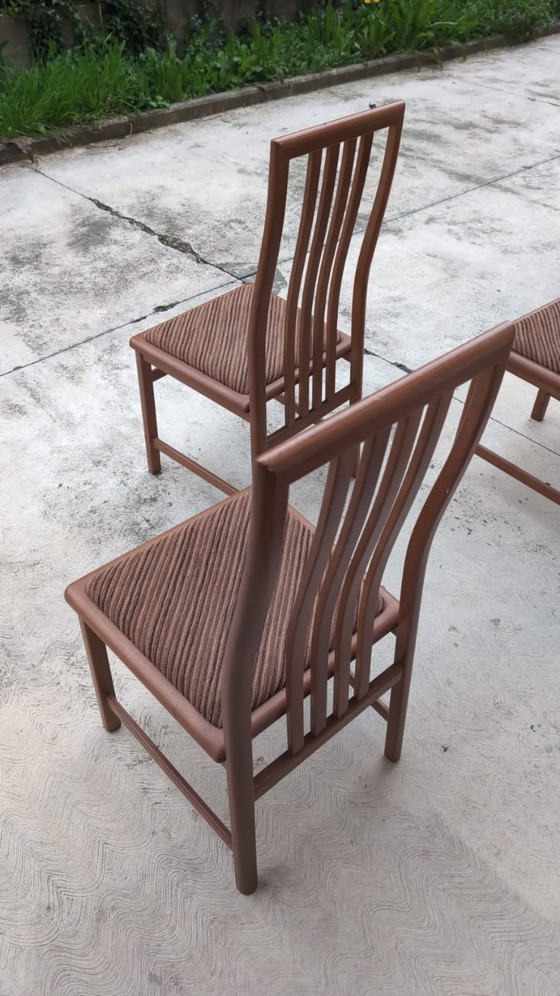 Image 1 of Set di 6 sedie da pranzo di Mario Marenco per Mobilgirgi, anni '70