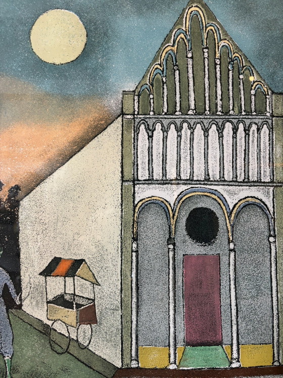 Litografía de Franco Gentilini, años 70, Pinturas y dibujos (foto 6 de 9)