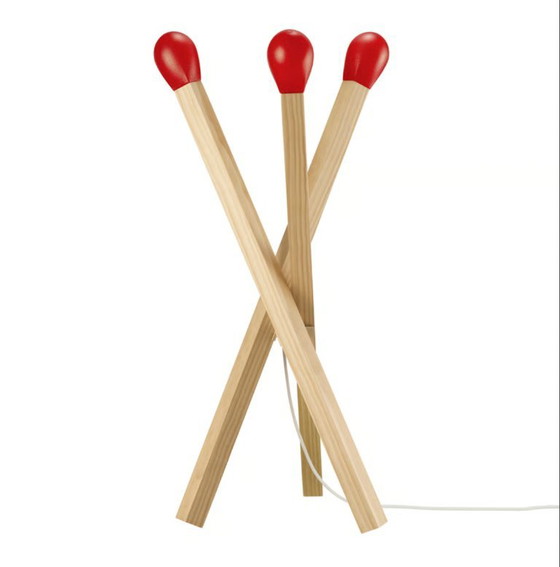 Lampada fiammifero Ikea Strala - design Lucas Bazle – Lampade da terra, Legno, Plastica (photo 3 of 5)