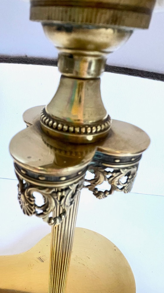 Image 1 of LAMPADA VINTAGE Clover IN OTTONE MASSICCIO