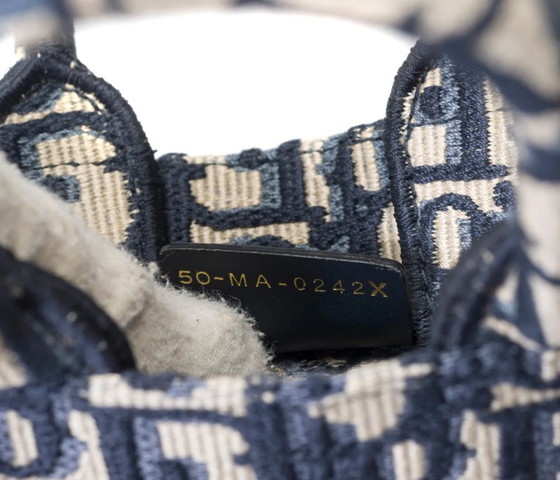 Image 1 of Sac DIOR Book Tote en Toile Bleu Marine - 101647 Prix soldé