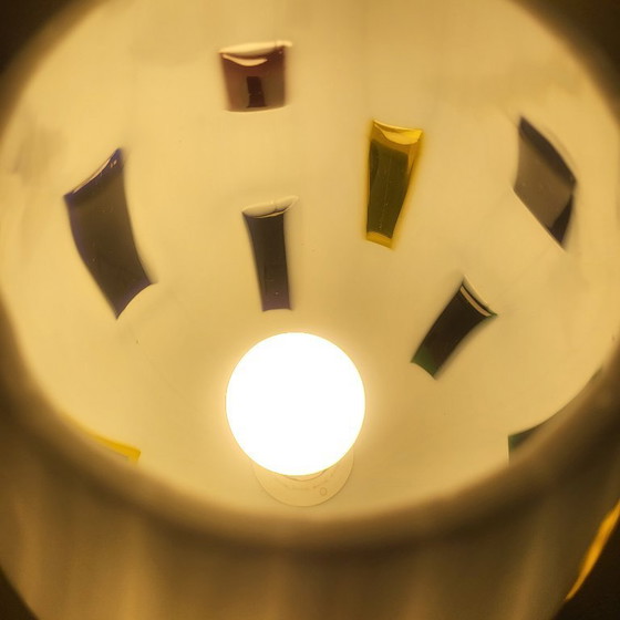 Image 1 of Table lamp in colored glass, Zicoli Italy