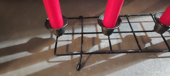 Image 1 of Vintage Tomado candlestick black metal